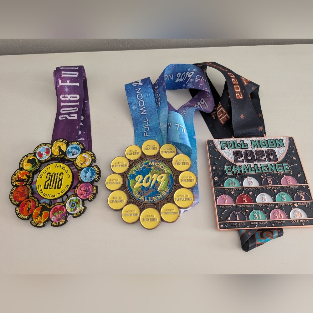 Full Moon Challenge Race Medals